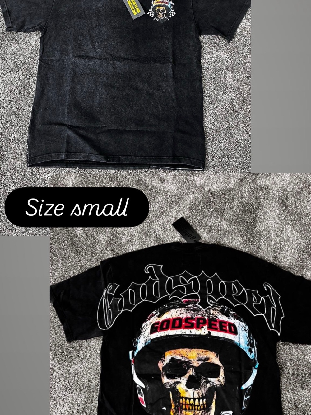 Godspeed Skull Helmet Graphic Tee - Kids Black